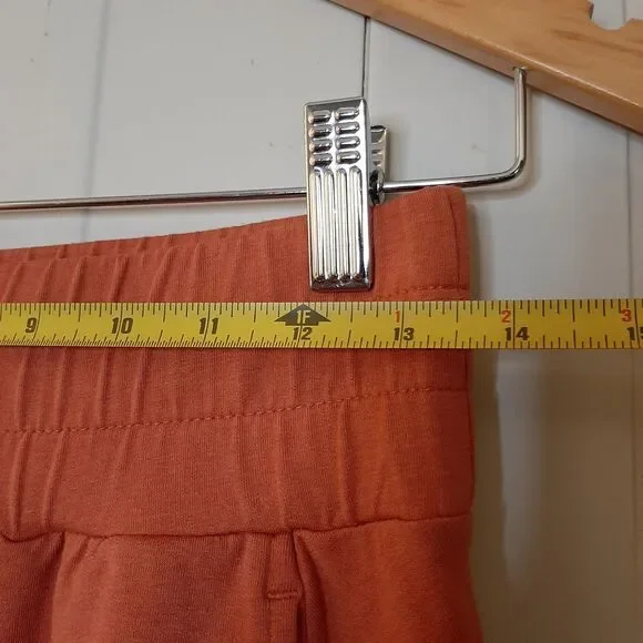 Joy Lab Sweatpants Orange Women Size XS / S Joggers High Waist With Pockets - Picture 2 of 10